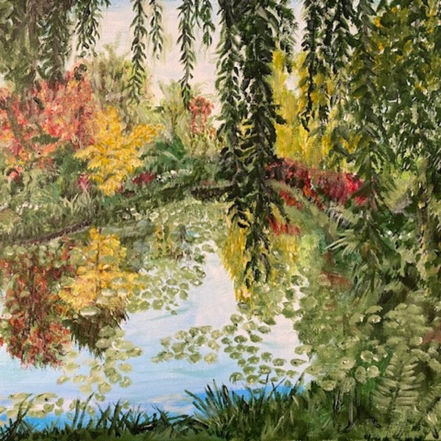 "Show me the Monet" based on a photo I took at Monet's estate during a visit.