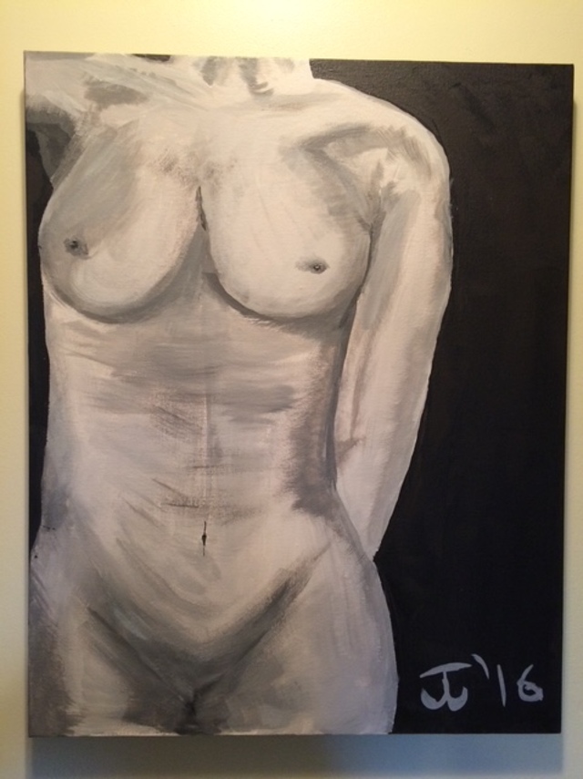 A paint nite life drawing. The model was actually male, but since I was the only other male in attendance I decided to alter the gender in my version.

Acrylic on canvas
16 x 20