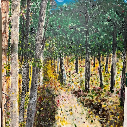 Hiking along trails like the one at Shirley's Bay in  Ottawa inspire some nice views.

Acrylic on canvas
16 x 20