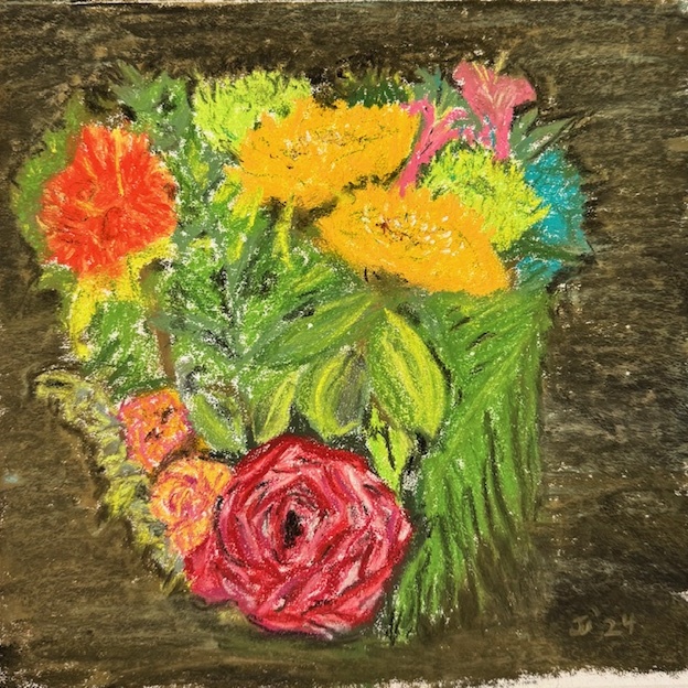 Pastel attempt of some flowers.

9 x 9